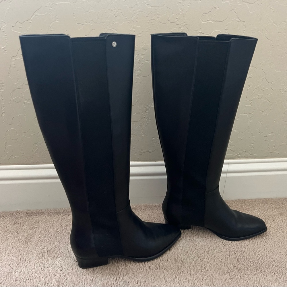 Cole Haan Black Knee-High Heeled Boots